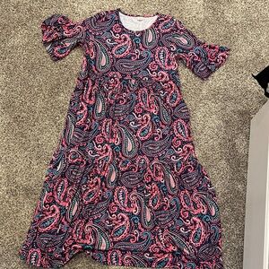 Source Unknown Paisley Dress in Pink and Blue